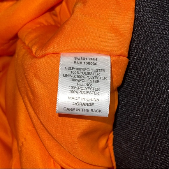 Love Tree Black Nylon Ruched Back Bomber Jacket - Picture 7 of 7